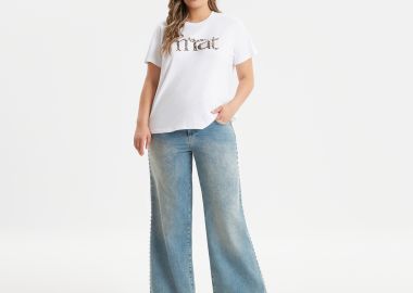 Μπλούζα t-shirt με λεοπάρ mat logo - MAT FASHION - 