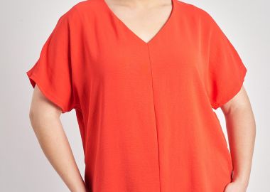 Μπλούζα washed με V -  - 