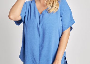 Μπλούζα washed με V -  - 