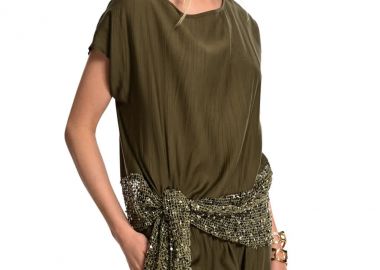 Μπλούζα WECOSS Satin Με Glitter Ζώνη -  - 
