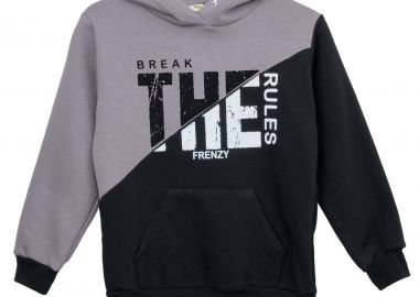 ΜΠΛΟΥΖΑ - ΓΚΡΙ ΜΑΥΡΟ ΓΚΡΙ ΜΑΥΡΟ - Frenzy style - 