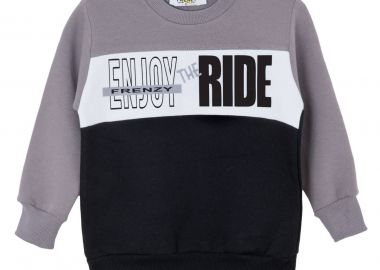 ΜΠΛΟΥΖΑ - ΓΚΡΙ ΜΑΥΡΟ ΓΚΡΙ ΜΑΥΡΟ - Frenzy style - 