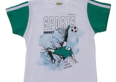 ΜΠΛΟΥΖΑ - ΛΕΥΚΟ ΠΡΑΣΙΝΟ ΛΕΥΚΟ ΠΡΑΣΙΝΟ - Frenzy style - 