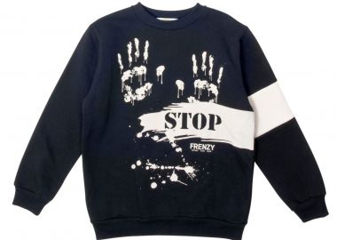 ΜΠΛΟΥΖΑ - Μαυρο μπεζ ΜΑΥΡΟ ΜΠΕΖ - Frenzy style - 