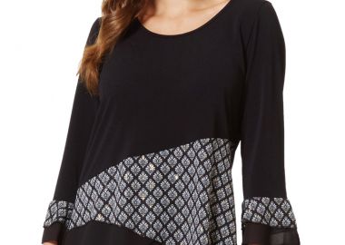 ΜΠΛΟΥΖΑ ΜΕ DIAGONAL ΒΟΛΑΝ ΜΟΥΣΕΛΙΝΑ - Anna Raxevsky - 