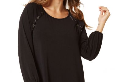 ΜΠΛΟΥΖΑ ΜΕ ΤΡΕΣΑ ΔΕΡΜΑΤΙΝΗ ΚΑΙ ΚΡΙΚΟΥΣ - Anna Raxevsky - 