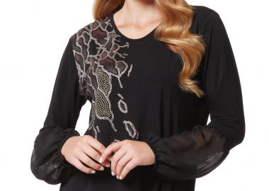 ΜΠΛΟΥΖΑ ΜΕ ΤΥΠΩΜΑ ΚΑΙ ΜΑΝΙΚΙΑ ΒALLOON - Anna Raxevsky - 