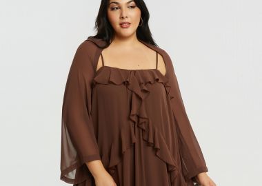 Μπολερό μουσελίνα με αέρινα μανίκια - MAT FASHION - 