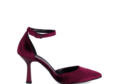 Μπορντώ βελούδινη γόβα - MIGATO - 
