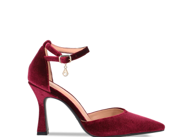 Μπορντώ βελούδινη γόβα - MIGATO - 