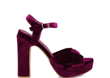 Μπορντό βελούδινο πέδιλο - MIGATO - 