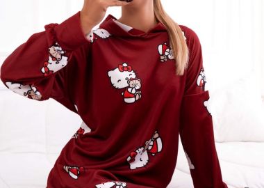 ΜΠΟΡΝΤΩ ΒΕΛΟΥΔΙΝΟ ΝΥΧΤΙΚΟ - HELLO KITTY - sense-shop - 