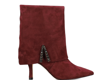 Μπορντώ μποτάκι με γκέτα - MIGATO - 