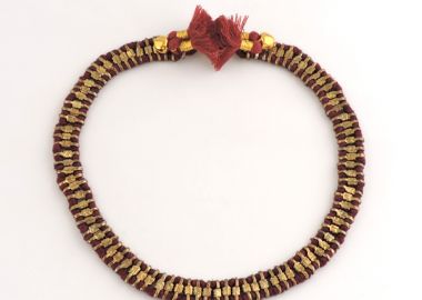 Μπορντώ Σιδερένιο Κολιέ -  - 