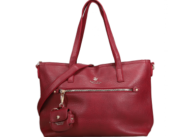 Μπορντώ τσάντα ώμου - BEVERLY HILLS POLO CLUB - 