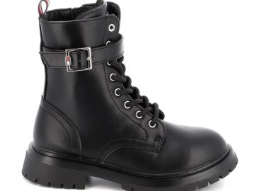 Μποτάκι Casual για Κορίτσι Tommy Hilfiger Lace-up Bootie Χρώματος Μαύρο T3A5-32384-1355 - TOMMY HILFIGER - 