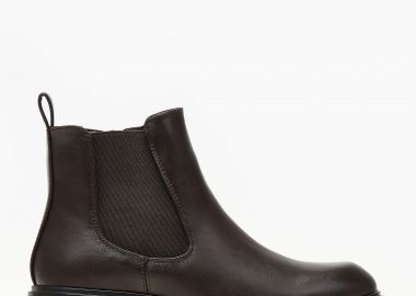 Μποτάκια chelsea με τρακτερωτή σόλα - Καφέ - Issue - 