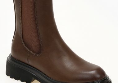 Μποτάκια chelsea με τρακτερωτή σόλα - Κάμελ - Issue - 