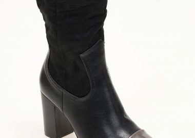 Μποτάκια cowboy με μεταλλική λεπτομέρειες - Μαύρο - Issue - 