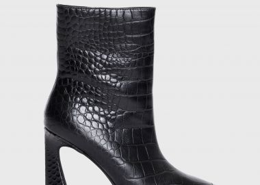 Μποτάκια δερμάτινα με κροκό εφέ - 5206179043861 -  - 