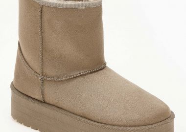 Μποτάκια δίσολα με γούνα - Πούρο - Issue - 