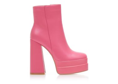 Μποτάκια φούξια δερματίνη με φιάπα ΦΟΥΞΙΑ - Tsoukalas - 
