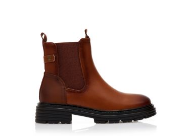 Μποτάκια κάμελ δερματίνη με λάστιχο ΚΑΜΕΛ - Tsoukalas - 