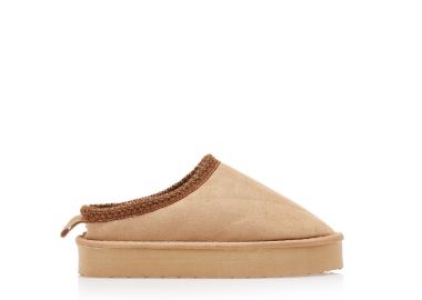 Μποτάκια κάμελ σουέτ δίπατα με εσωτερική γούνα ΚΑΜΕΛ - Tsoukalas - 