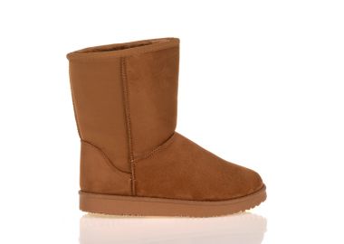 Μποτάκια κάμελ σουέτ με εσωτερική γούνα ΚΑΜΕΛ - Tsoukalas - 