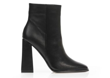 Μποτάκια μαύρα δερματίνη ΜΑΥΡΟ - Tsoukalas - 