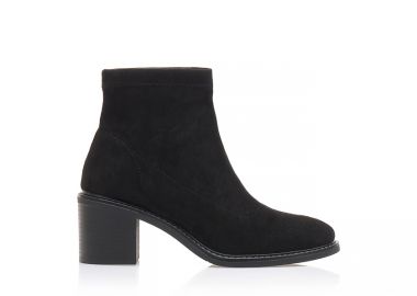 Μποτάκια μαύρα σουέτ ΜΑΥΡΟ - Tsoukalas - 