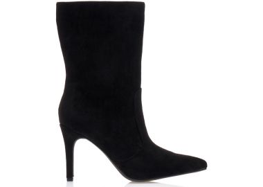 Μποτάκια μαύρα σουέτ μυτερά ΜΑΥΡΟ - Tsoukalas - 