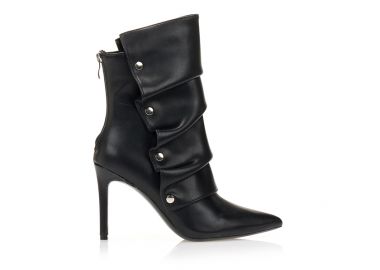 Μποτάκια με αποσπώμενη φάσα ΜΑΥΡΟ - Tsoukalas - 