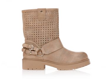 Μποτάκια με διάτρητο σχέδιο και τόκες ΧΑΚΙ - Tsoukalas - 