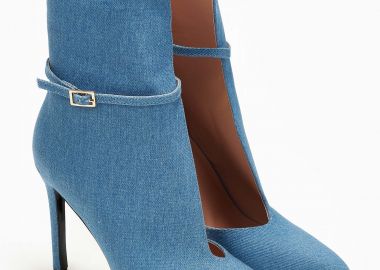 Μποτάκια με ιδιαίτερο κόψιμο - Γαλάζιο - Issue - 