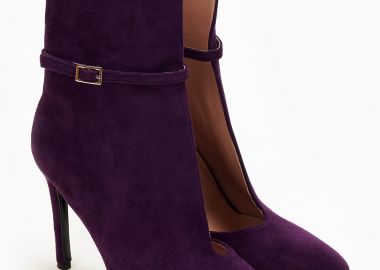 Μποτάκια με ιδιαίτερο κόψιμο - Μωβ - Issue - 