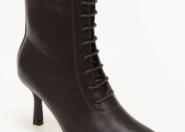 Μποτάκια με κορδόνια - Καφέ - Issue - 