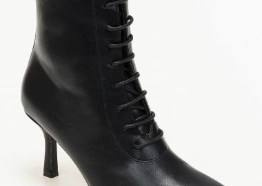 Μποτάκια με κορδόνια - Μαύρο - Issue - 