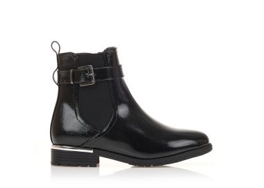 Μποτάκια με λάστιχο και αγκράφα ΜΑΥΡΟ - Tsoukalas - 