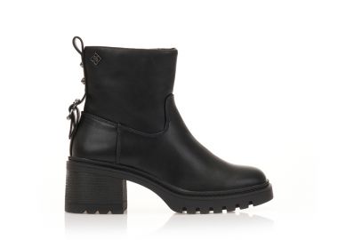 Μποτάκια με λεπτομέρεια πίσω ΜΑΥΡΟ - Tsoukalas - 