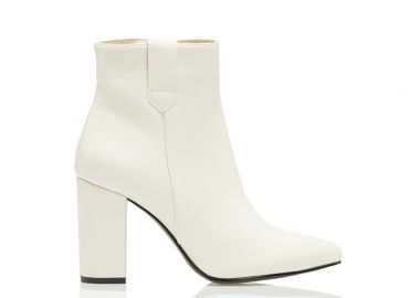 Μποτάκια μπεζ δερματίνη μυτερά ΜΠΕΖ - Tsoukalas - 