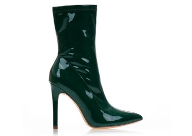 Μποτάκια πράσινα λουστρίνι μυτερά ΠΡΑΣΙΝΟ - Tsoukalas - 