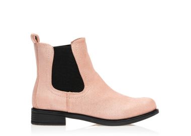 Μποτάκια ροζ σουέτ με λάστιχο ΡΟΖ - Tsoukalas - 
