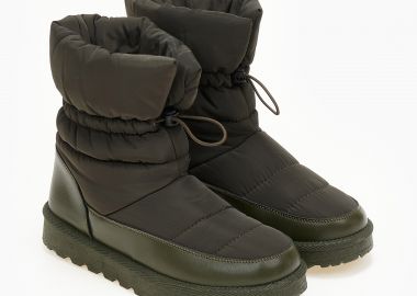 Μποτάκια σε στυλ apre σε συνδυασμό υλικών - Πράσινο - Issue - 