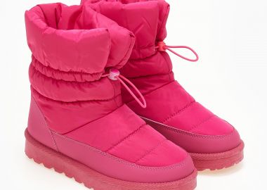 Μποτάκια σε στυλ apre σε συνδυασμό υλικών - Ροζ - Issue - 