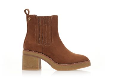 Μποτάκια σουέτ καφέ με λάστιχο ΚΑΦΕ - Tsoukalas - 