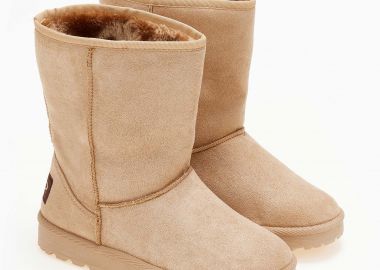 Μποτάκια suede με επένδυση - Κάμελ - Issue - 