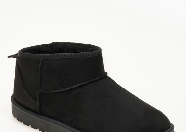 Μποτάκια suede με επένδυση - Μαύρο - Issue - 