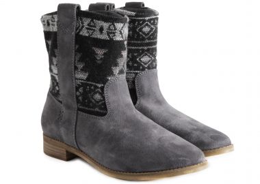 Μποτάκια TOMS Laurel Castlerock Grey Suede 10008967-T-GREY Γυναικείο - TOMS - 