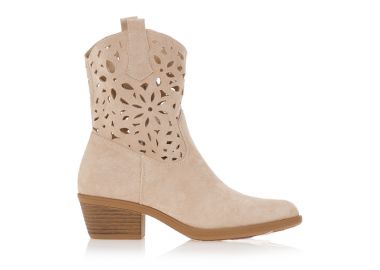 Μποτάκια TSOUKALAS cowboy με διάτρητο σχέδιο ΜΠΕΖ - Tsoukalas - 